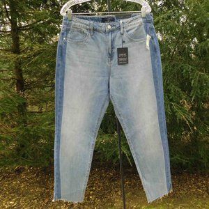 Sanctuary Charli Shadow Stripe Sz-31 Crop Hi Rise Jeans NWT